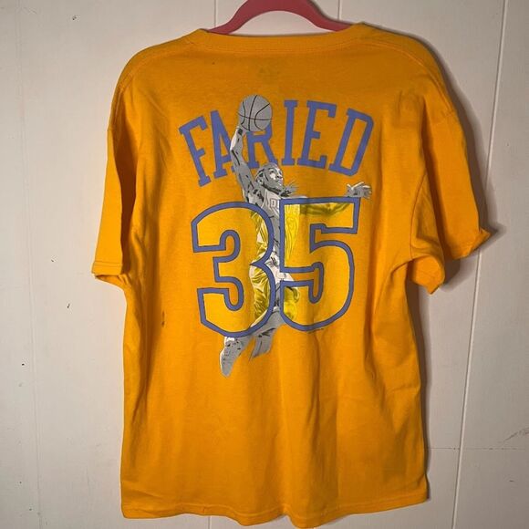 Yellow Denver Nuggets Faried TShirt NBA Majestic Size Large - Picture 3 of 5